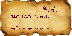 Márián Agnella névjegykártya